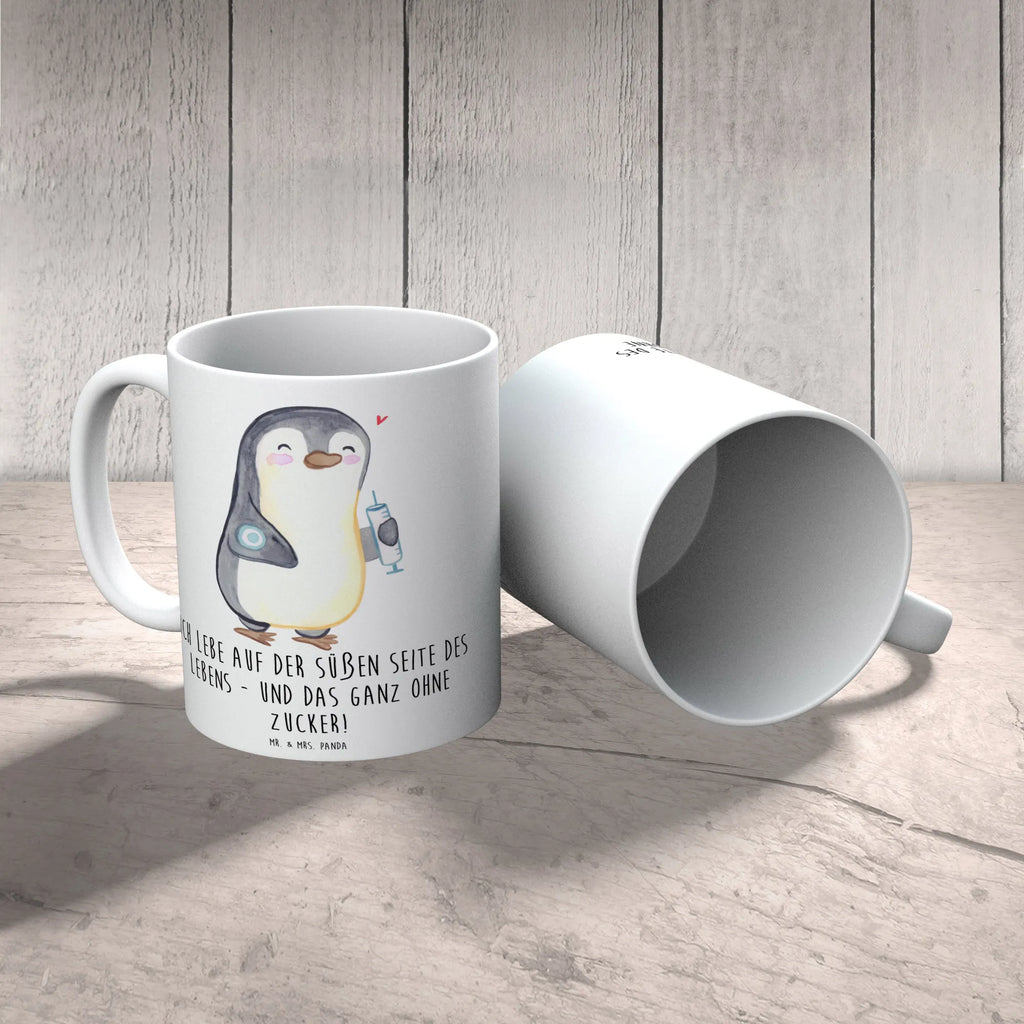Tasse Pinguin Diabetes Tasse mit Motiven, Teetasse, Kaffeetasse, Porzellantasse, Keramiktasse, Geschenktasse, Bürotasse, Tasse, Tasse mit Zitaten, Diabetes Mellitus, Diabetes, Pinguin, Zuckerkrankheit