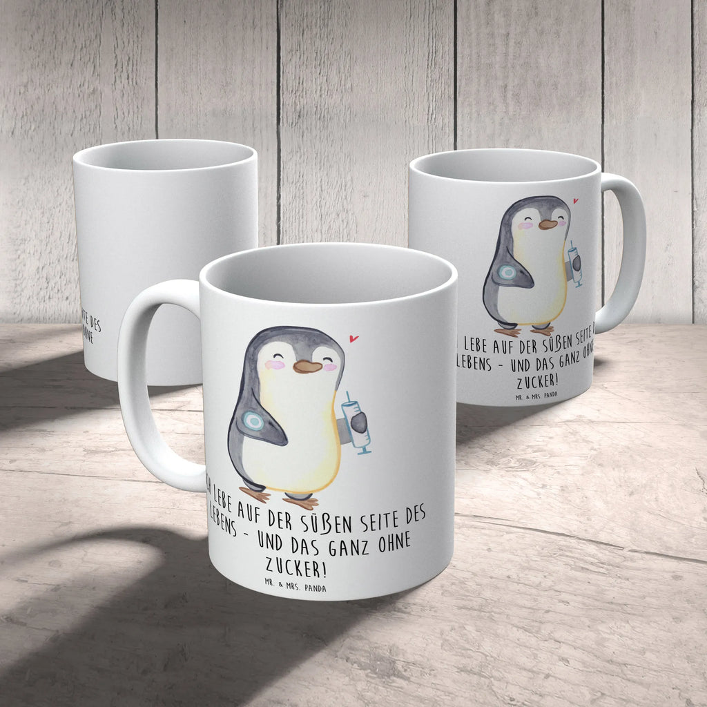 Tasse Pinguin Diabetes Tasse mit Motiven, Teetasse, Kaffeetasse, Porzellantasse, Keramiktasse, Geschenktasse, Bürotasse, Tasse, Tasse mit Zitaten, Diabetes Mellitus, Diabetes, Pinguin, Zuckerkrankheit