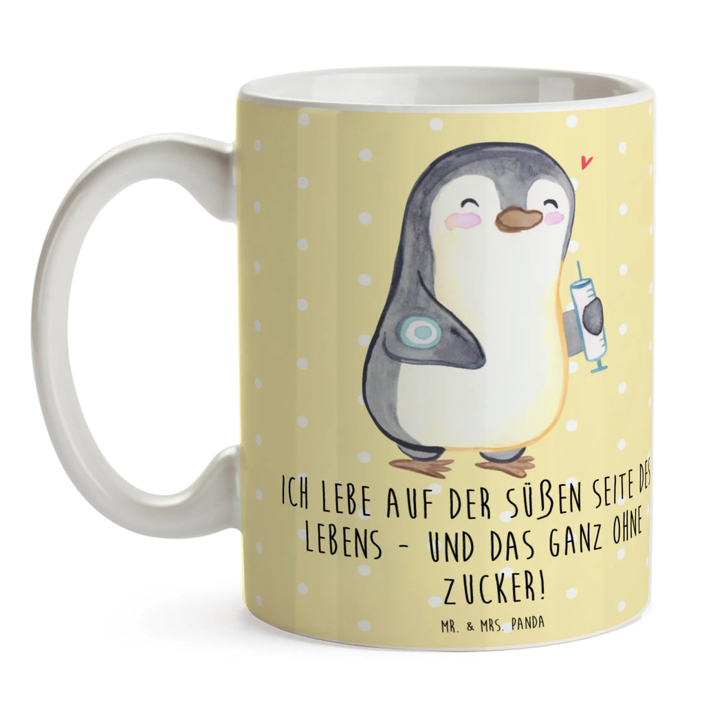 Tasse Pinguin Diabetes Tasse mit Motiven, Teetasse, Kaffeetasse, Porzellantasse, Keramiktasse, Geschenktasse, Bürotasse, Tasse, Tasse mit Zitaten, Diabetes Mellitus, Diabetes, Pinguin, Zuckerkrankheit