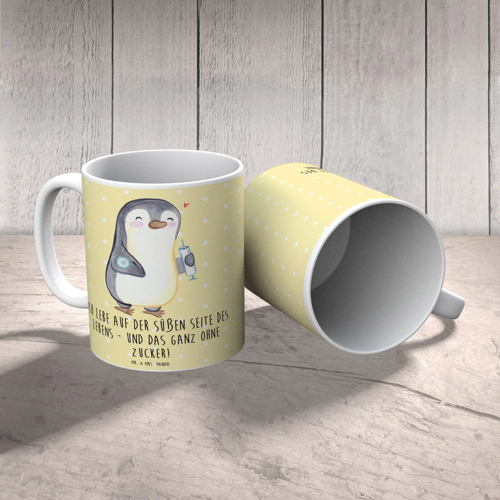 Tasse Pinguin Diabetes Tasse mit Motiven, Teetasse, Kaffeetasse, Porzellantasse, Keramiktasse, Geschenktasse, Bürotasse, Tasse, Tasse mit Zitaten, Diabetes Mellitus, Diabetes, Pinguin, Zuckerkrankheit