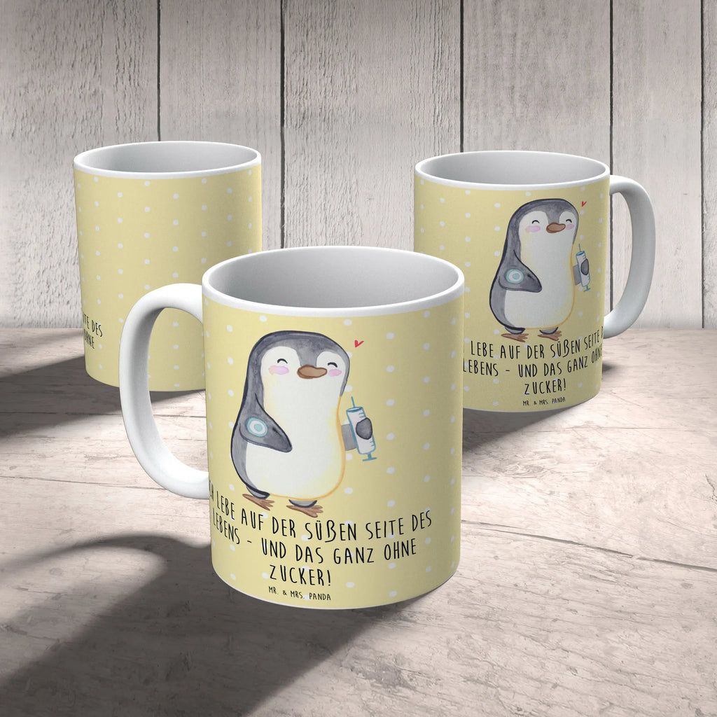 Tasse Pinguin Diabetes Tasse mit Motiven, Teetasse, Kaffeetasse, Porzellantasse, Keramiktasse, Geschenktasse, Bürotasse, Tasse, Tasse mit Zitaten, Diabetes Mellitus, Diabetes, Pinguin, Zuckerkrankheit