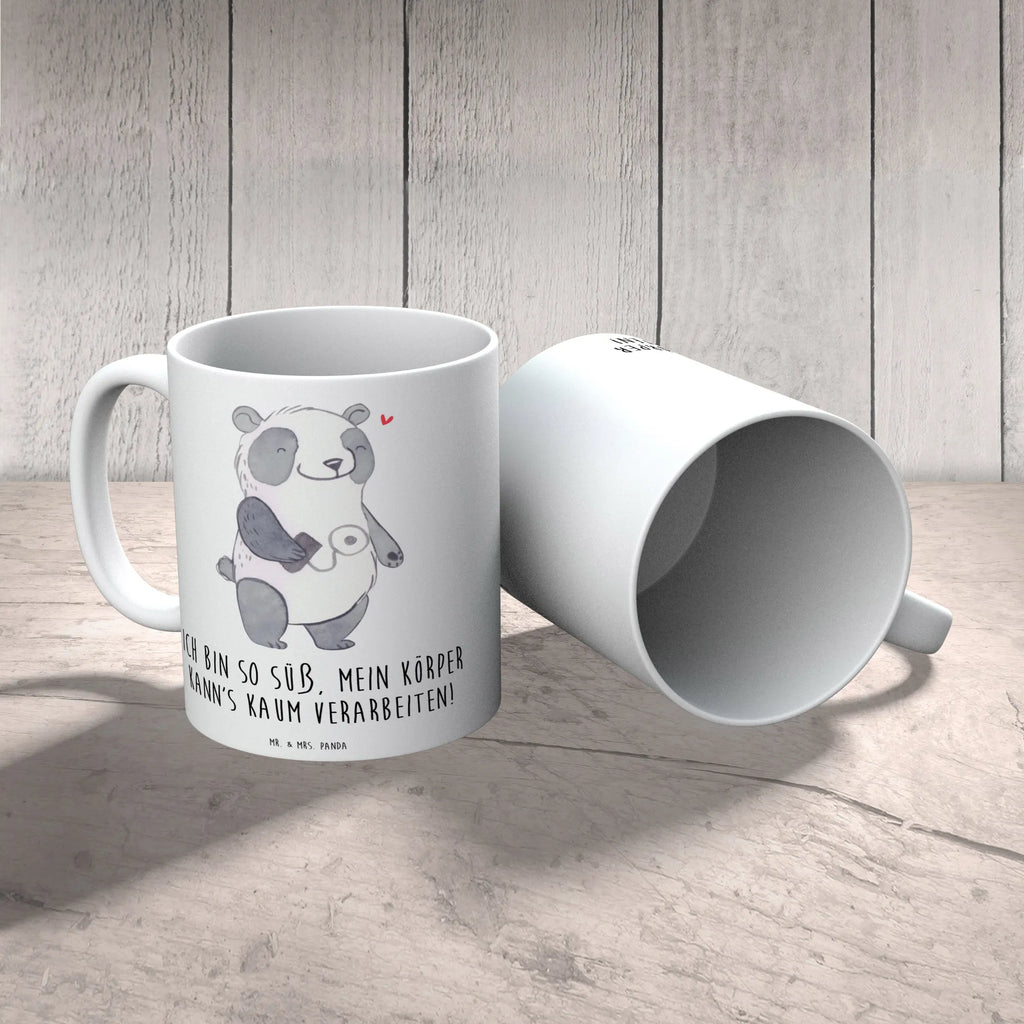 Tasse Panda Insulinpumpe Geschenktasse, Bürotasse, Tasse mit Motiven, Keramiktasse, Kaffeetasse, Porzellantasse, Tasse mit Zitaten, Teetasse, Tasse, Diabetes mellitus, Insulinpumpe, Diabetes, Panda