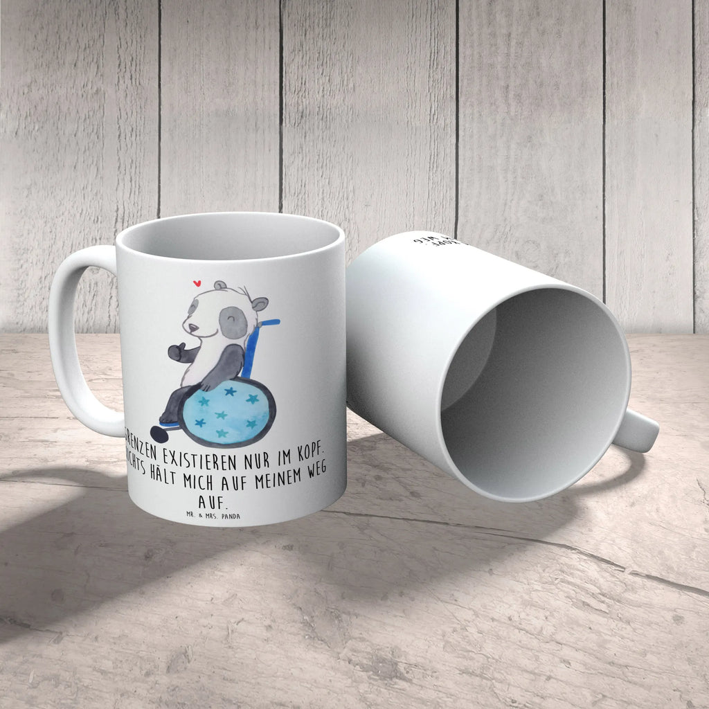 Kubek Panda wózek inwalidzki Teetasse, Bürotasse, Tasse mit Zitaten, Tasse mit Motiven, Geschenktasse, Keramiktasse, Tasse, Porzellantasse, Kaffeetasse, Rollstuhl, Panda