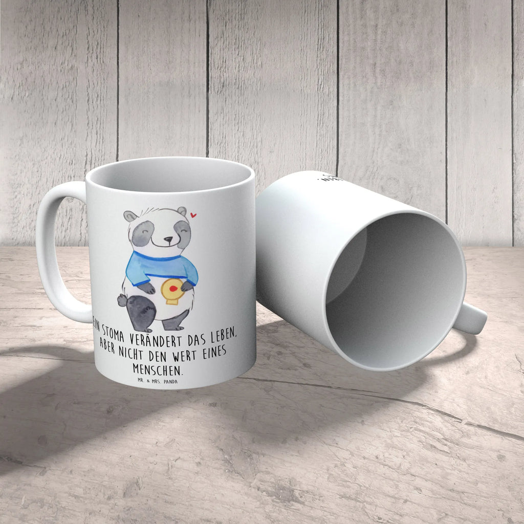 Tasse Panda künstlicher Darmausgang Tasse, Tasse mit Motiven, Porzellantasse, Geschenktasse, Keramiktasse, Kaffeetasse, Bürotasse, Tasse mit Zitaten, Teetasse, Panda, Stomabeutel, Stoma, künstlicher Darmausgang