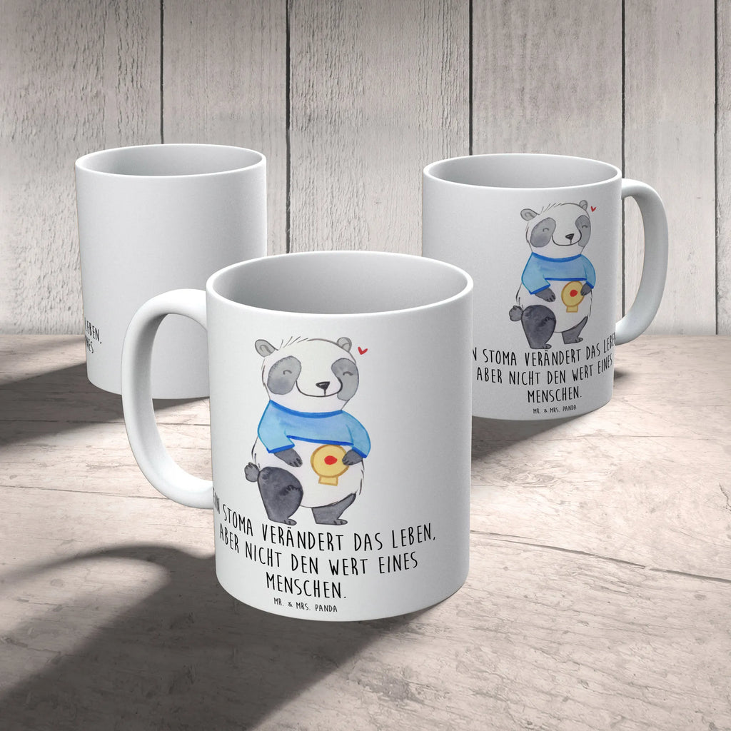 Tasse Panda künstlicher Darmausgang Tasse, Tasse mit Motiven, Porzellantasse, Geschenktasse, Keramiktasse, Kaffeetasse, Bürotasse, Tasse mit Zitaten, Teetasse, Panda, Stomabeutel, Stoma, künstlicher Darmausgang