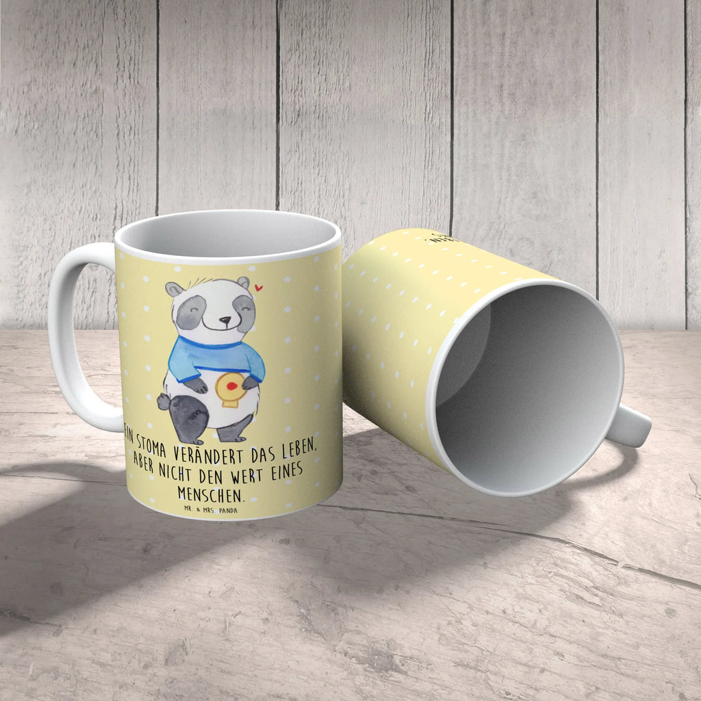 Tasse Panda künstlicher Darmausgang Tasse, Tasse mit Motiven, Porzellantasse, Geschenktasse, Keramiktasse, Kaffeetasse, Bürotasse, Tasse mit Zitaten, Teetasse, Panda, Stomabeutel, Stoma, künstlicher Darmausgang