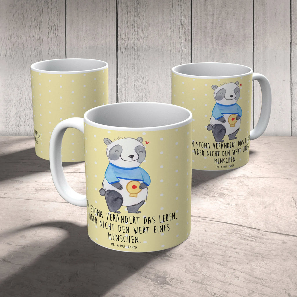 Tasse Panda künstlicher Darmausgang Tasse, Tasse mit Motiven, Porzellantasse, Geschenktasse, Keramiktasse, Kaffeetasse, Bürotasse, Tasse mit Zitaten, Teetasse, Panda, Stomabeutel, Stoma, künstlicher Darmausgang