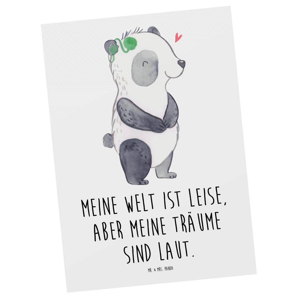 Postcard Panda Deaf gift card, invitation, card, Postcard, postcards, gift, paper, invitation card, letter