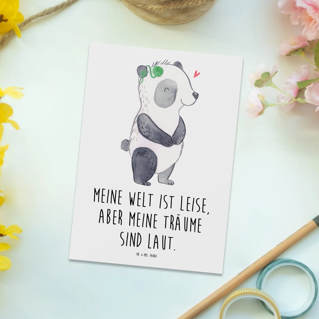 Postcard Panda Deaf gift card, invitation, card, Postcard, postcards, gift, paper, invitation card, letter