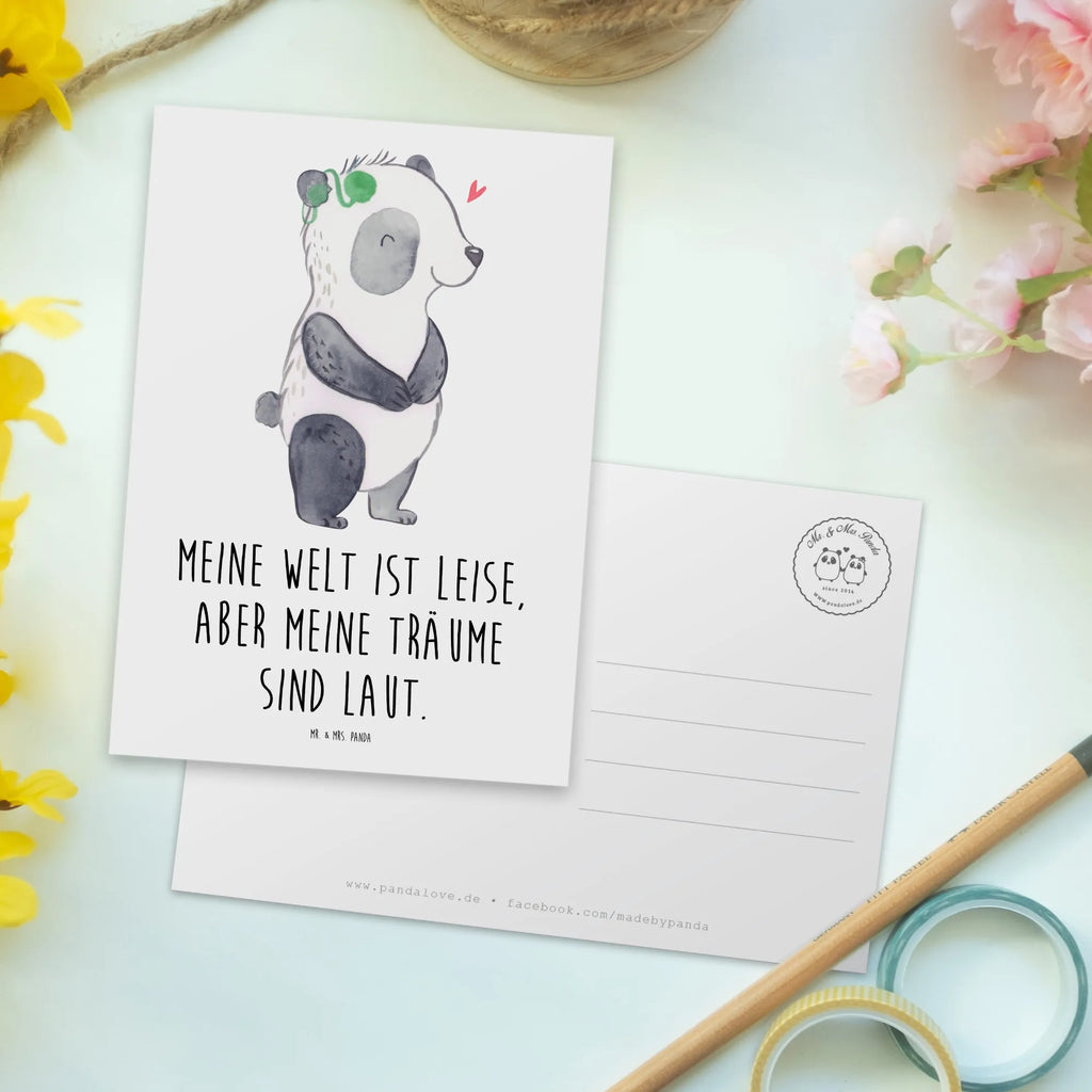 Postcard Panda Deaf gift card, invitation, card, Postcard, postcards, gift, paper, invitation card, letter
