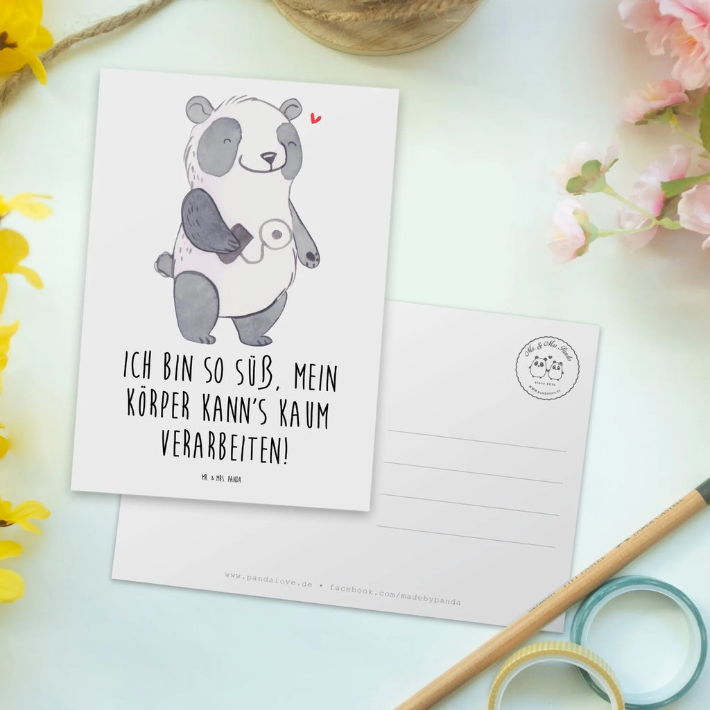 Postcard Panda Insulin pump Postcard, card, gift, postcards, gift card, invitation card, letter, invitation, paper