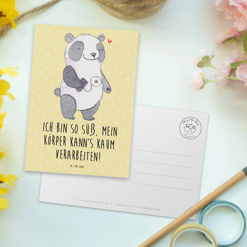 Postcard Panda Insulin pump Postcard, card, gift, postcards, gift card, invitation card, letter, invitation, paper