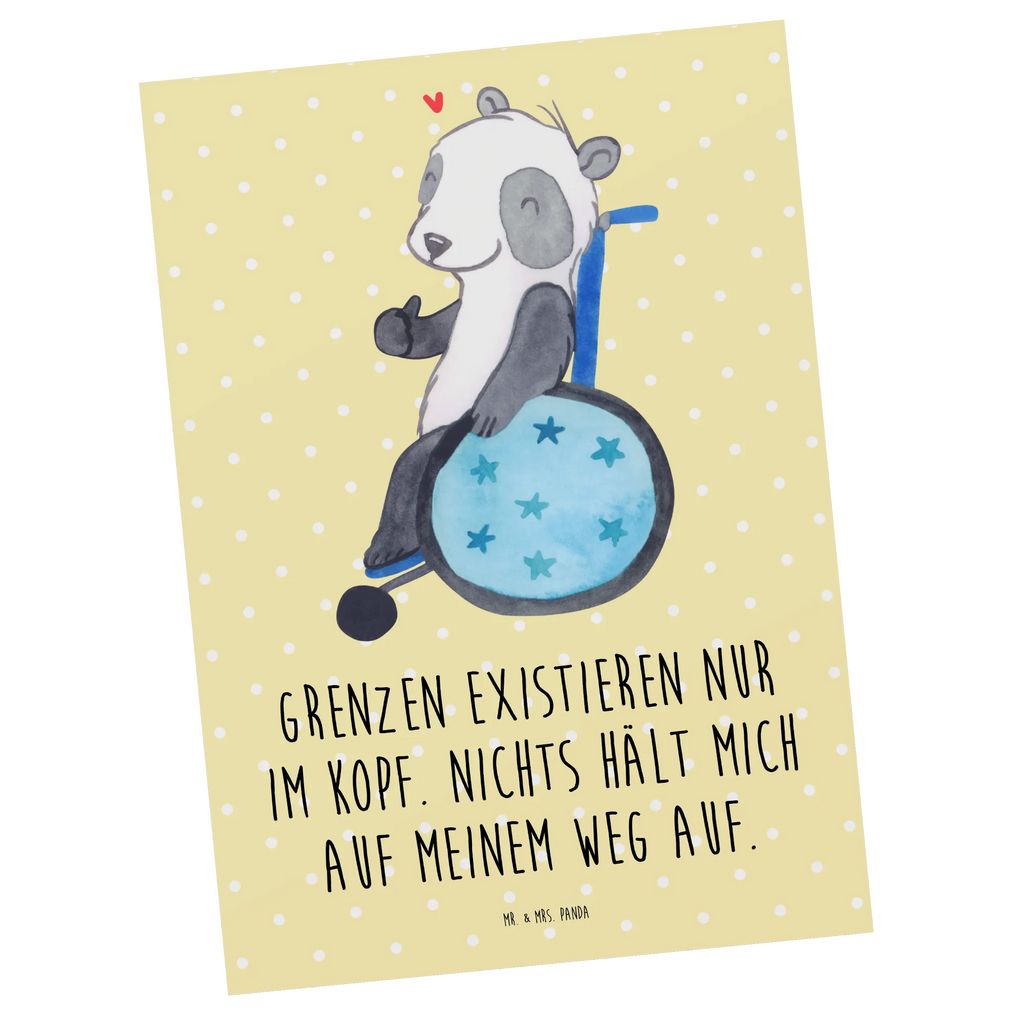 Postkarte Panda Rollstuhl Ansichtskarten, Karte, Dankeskarte, Einladungskarte, Ansichtskarte, Postkarte, Einladung, Einladungskarten Geburtstag, Geburtstagskarte, Einladung Geburtstag, Geschenkkarte, Grußkarte, Panda, Rollstuhl