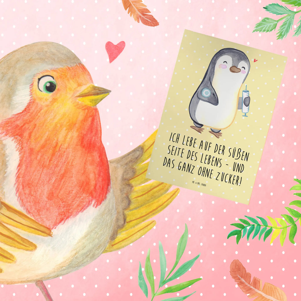 Greetings card Penguin Diabetes Ansichtskarten, Hochzeitskarte, Einladungskarte, Geburtstagskarte, Klappkarte, Karte, Grußkarte, Glückwunschkarte, Zuckerkrankheit, Diabetes Mellitus, Pinguin, Diabetes