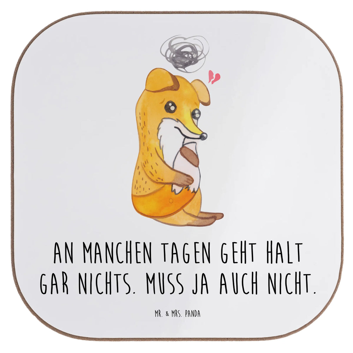 Square coaster Fox Depression Coasters, breakfast, glass coasters, presents, gifts, party, gift