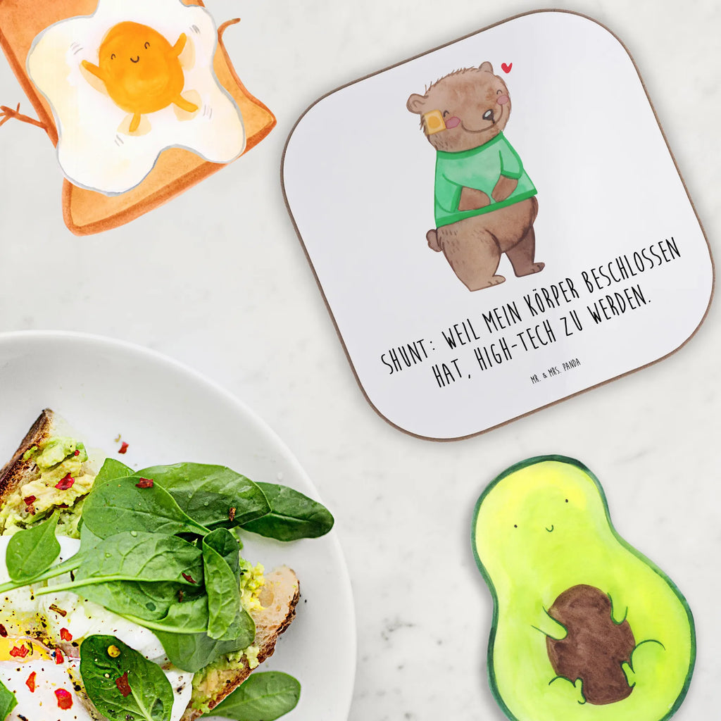 Square coaster Bear Shunt gift, breakfast, Coasters, party, glass coasters, presents, gifts