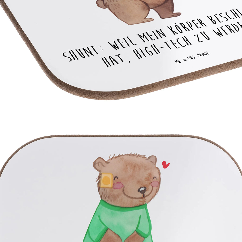 Square coaster Bear Shunt gift, breakfast, Coasters, party, glass coasters, presents, gifts