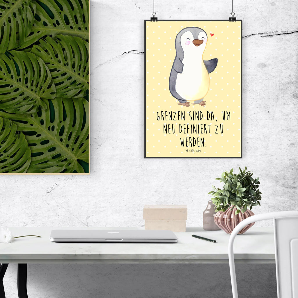 Poster Pinguin Amputation Posterdruck, Handgemaltes Poster, Kinderposter, Wandposter, Designposter, Poster, Wanddekoration, Kunstdruck, Wanddeko Bild, Küchenposter, Wanddeko, Bild, Raumdekoration, Mr. & Mrs. Panda Poster, Pinguin, Amputation, Armamputation