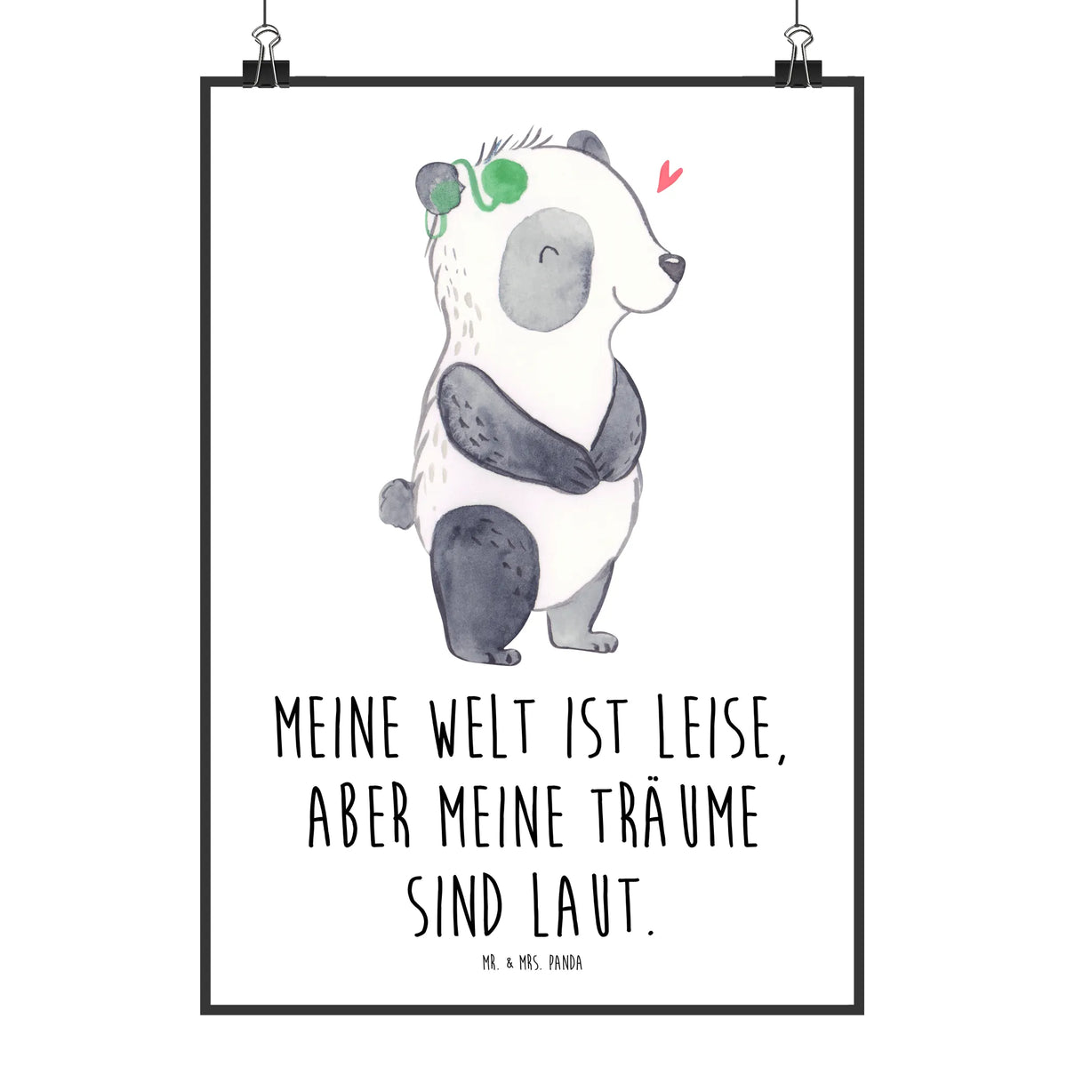 Plakat Panda Głuchy Deko Bild, Wanddeko Bild, Deko Poster, wanddruck, Bild, Wandbild, Design Poster, wanddeko, grafikposter, Wandschmuck, kunstposter, wandkunst, kunstdruck poster, drucke, Kunstdruck, Mr. & Mrs. Panda Poster, typografie poster, Plakat, Posterdruck, Wanddekoration, Designposter, Panda Poster, Cochlea Implantat, Panda, Ertaubt, Gehörlos