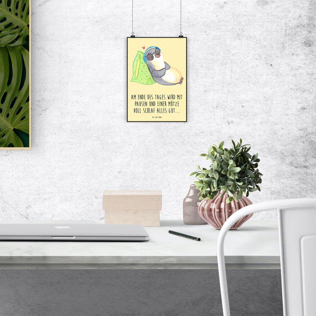 Poster Penguin PEM Bild, Posterdruck, Kunstdruck, Designposter, Raumdekoration, Wanddekoration, Kinderposter, Wanddeko, Wandposter, Mr. & Mrs. Panda Poster, Küchenposter, Wanddeko Bild, Poster, Handgemaltes Poster, PEM, Pinguin, Fatigue