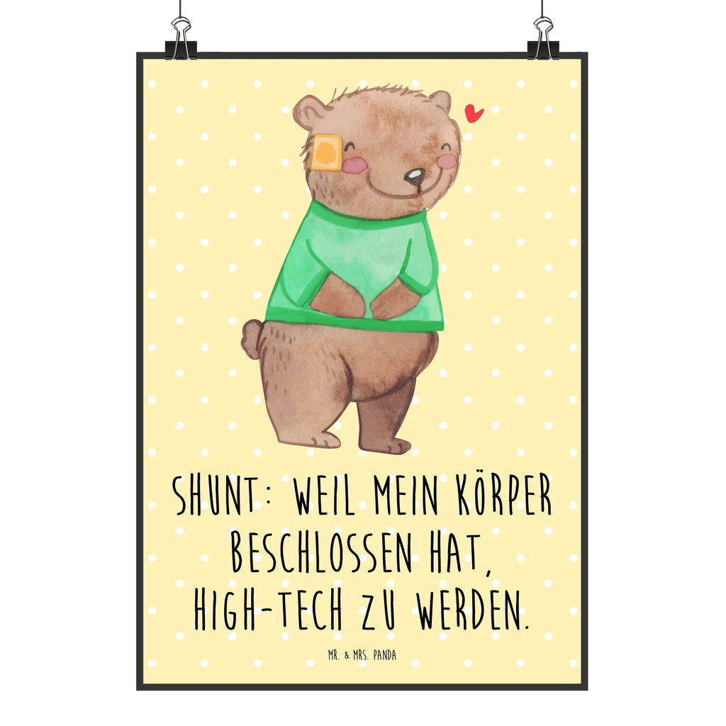 Poster Bear Shunt Handgemaltes Poster, Kunstdruck, Kinderposter, Küchenposter, Designposter, Poster, Wandposter, Wanddeko Bild, Bild, Wanddekoration, Wanddeko, Raumdekoration, Posterdruck, Mr. & Mrs. Panda Poster, Bär, Shunt