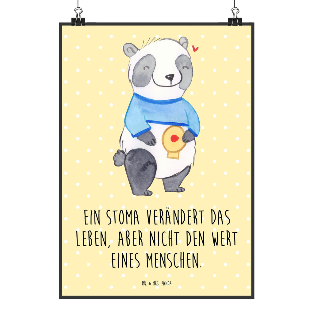 Poster Panda künstlicher Darmausgang Designposter, Wanddeko Bild, Kunstdruck, Wanddekoration, Kinderposter, Wanddeko, Mr. & Mrs. Panda Poster, Wandposter, Raumdekoration, Bild, Handgemaltes Poster, Poster, Küchenposter, Posterdruck, künstlicher Darmausgang, Stoma, Panda, Stomabeutel