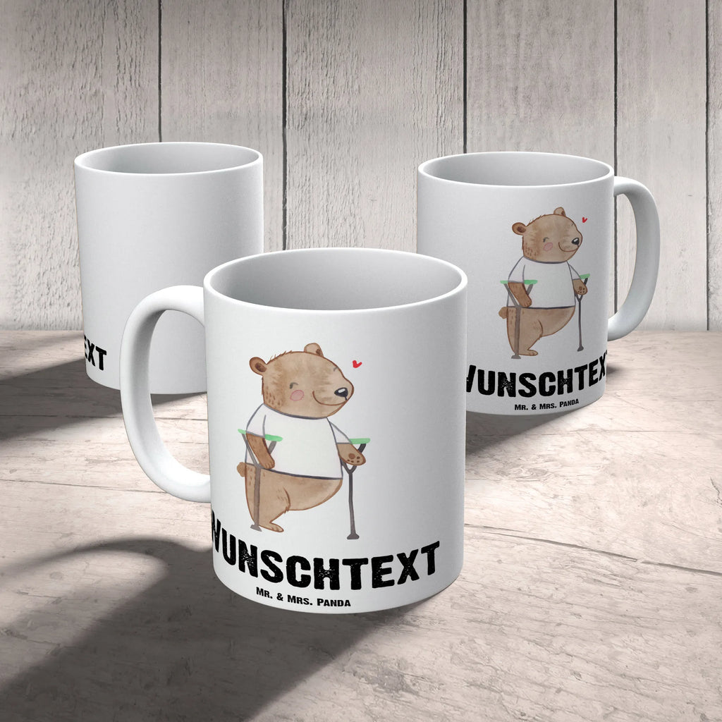 Spersonalizowany kubek Niedźwiedź amputacja nogi Tasse mit Namen, Namen, Personalisierte Tasse, Tasse, Namenstasse, Drucken, Personalisiert, Wunschname, Beinamputation, Bär, Amputation
