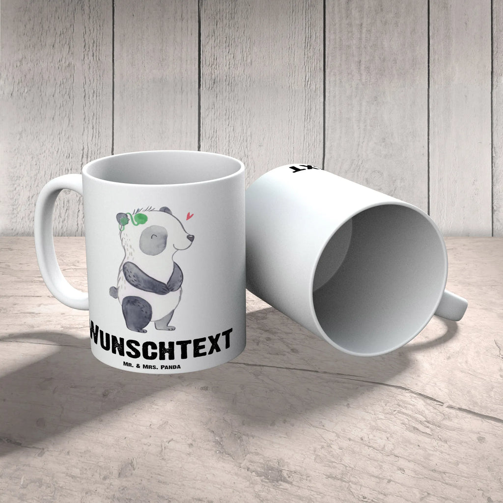 Personalised cup Panda Deaf Namenstasse, Personalisierte Tasse, Drucken, Namen, Tasse, Personalisiert, Wunschname, Tasse mit Namen, Panda, Cochlea Implantat, gehörlos, ertaubt
