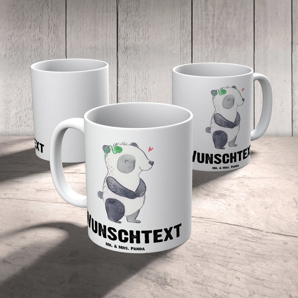 Personalised cup Panda Deaf Namenstasse, Personalisierte Tasse, Drucken, Namen, Tasse, Personalisiert, Wunschname, Tasse mit Namen, Panda, Cochlea Implantat, gehörlos, ertaubt