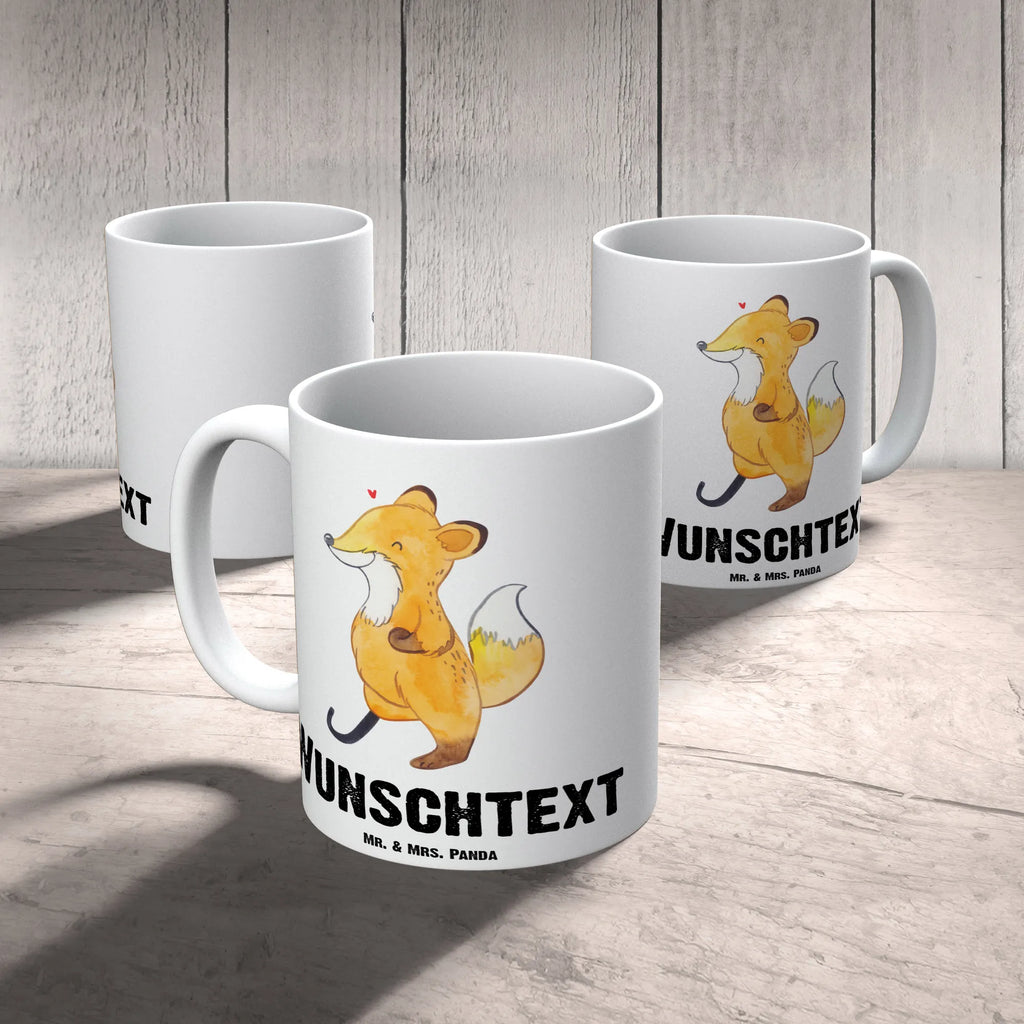 Spersonalizowany kubek lis proteza nogi Namen, Personalisiert, Namenstasse, Tasse, Wunschname, Personalisierte Tasse, Drucken, Tasse mit Namen, Amputation, Fuchs, Beimamputation, Beinprothese