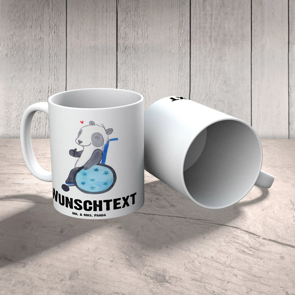 Spersonalizowany kubek Panda wózek inwalidzki Tasse, Drucken, Namen, Tasse mit Namen, Personalisierte Tasse, Personalisiert, Wunschname, Namenstasse, Rollstuhl, Panda