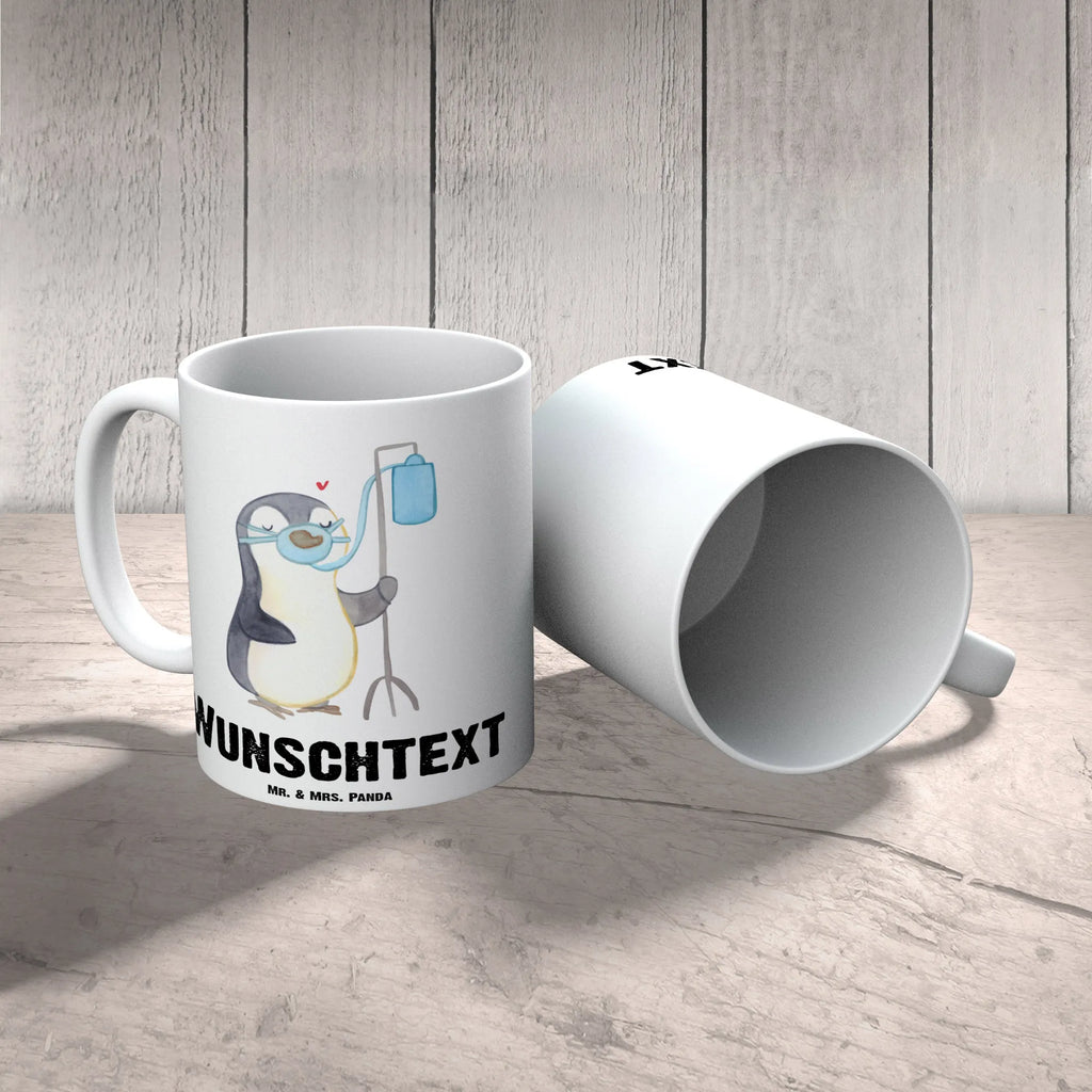 Personalised cup Penguin Oxygen Tasse, Personalisiert, Tasse mit Namen, Namen, Wunschname, Personalisierte Tasse, Drucken, Namenstasse, Sauerstoffgerät, Sauerstofftherapie, Pinguin