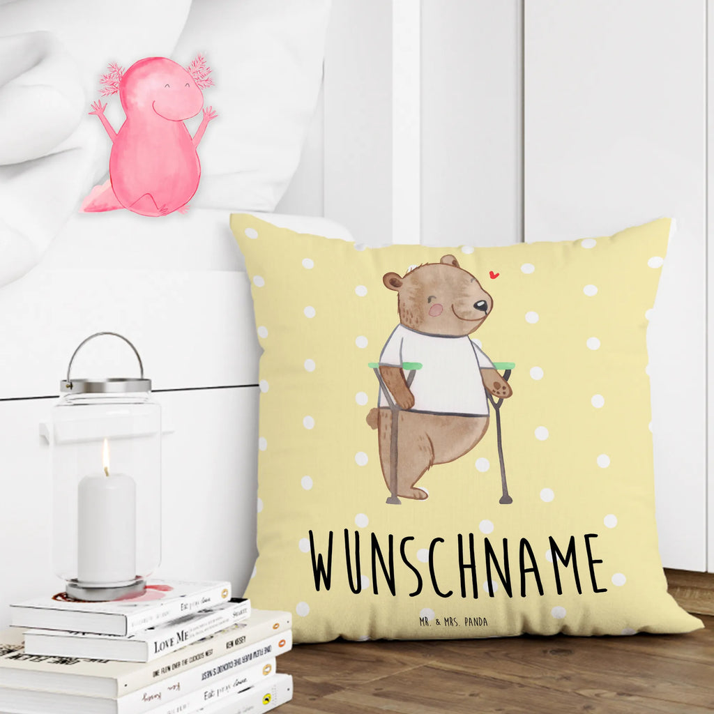 Personalised cushion Bear Leg amputation Name, personalisiert, Kopfkissen, Kissen, Wunschname, bedrucken, Bär, Amputation, Beinamputation
