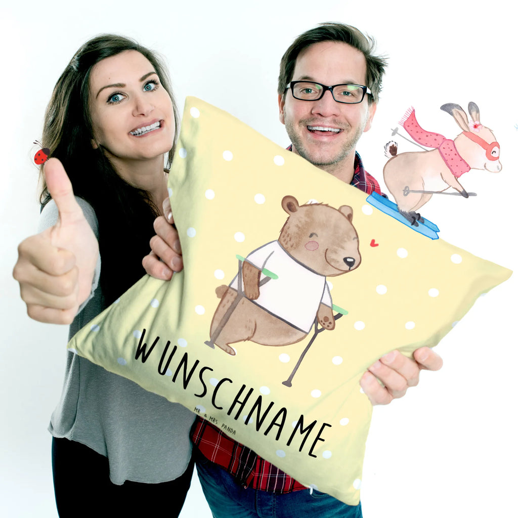 Personalised cushion Bear Leg amputation Name, personalisiert, Kopfkissen, Kissen, Wunschname, bedrucken, Bär, Amputation, Beinamputation