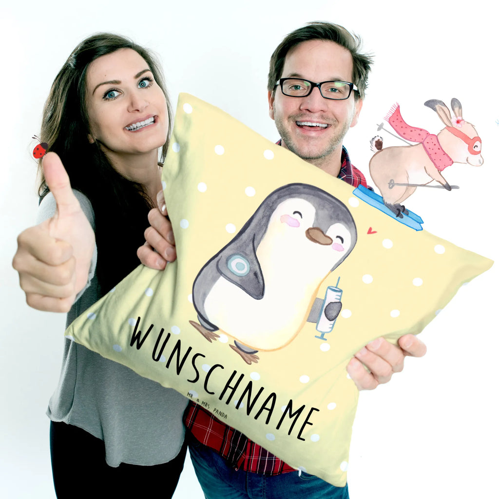 Personalised cushion Penguin Diabetes Wunschname, personalisiert, Kopfkissen, Kissen, bedrucken, Name, Zuckerkrankheit, Pinguin, Diabetes Mellitus, Diabetes