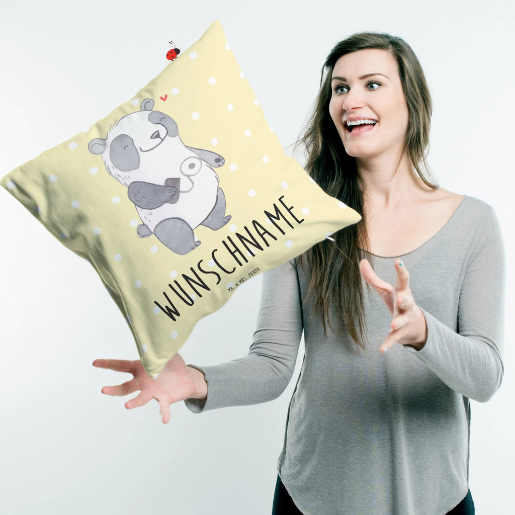 Personalised cushion Panda Insulin pump bedrucken, Kopfkissen, personalisiert, Wunschname, Kissen, Name, Diabetes mellitus, Insulinpumpe, Panda, Diabetes