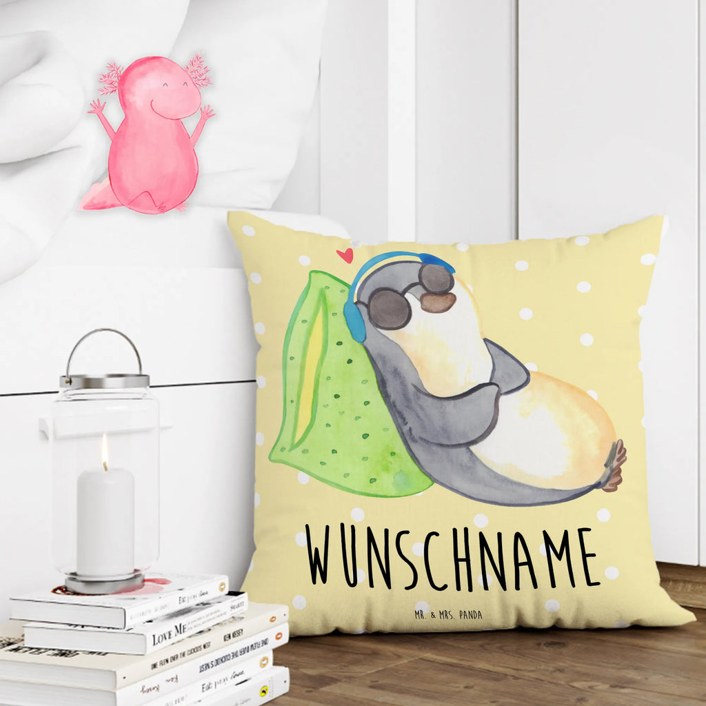 Personalised cushion Penguin PEM Name, personalisiert, Kopfkissen, Wunschname, bedrucken, Kissen, Fatigue, PEM, Pinguin