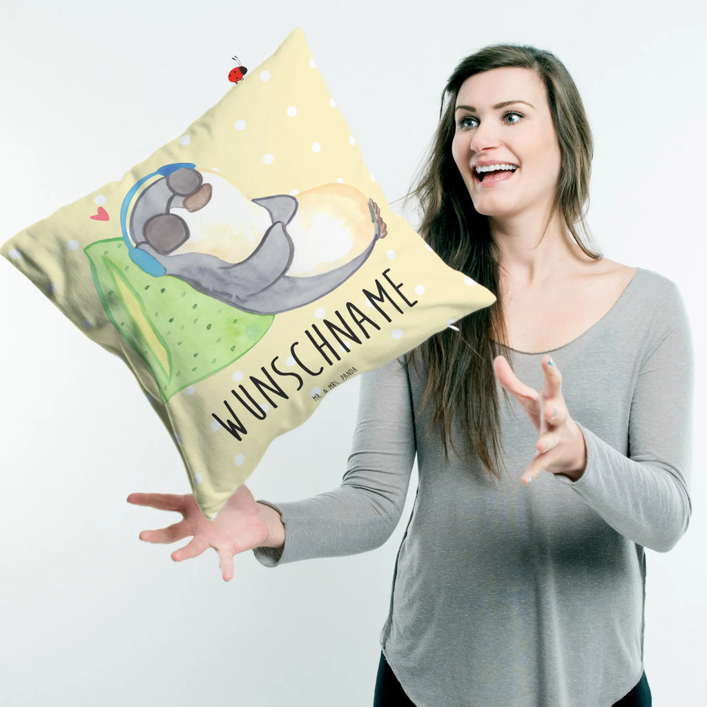 Personalised cushion Penguin PEM Name, personalisiert, Kopfkissen, Wunschname, bedrucken, Kissen, Fatigue, PEM, Pinguin