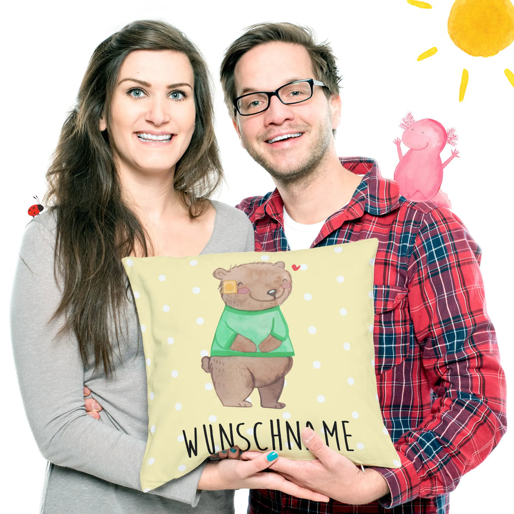 Personalised cushion Bear Shunt Kopfkissen, bedrucken, Wunschname, personalisiert, Name, Kissen, Shunt, Bär