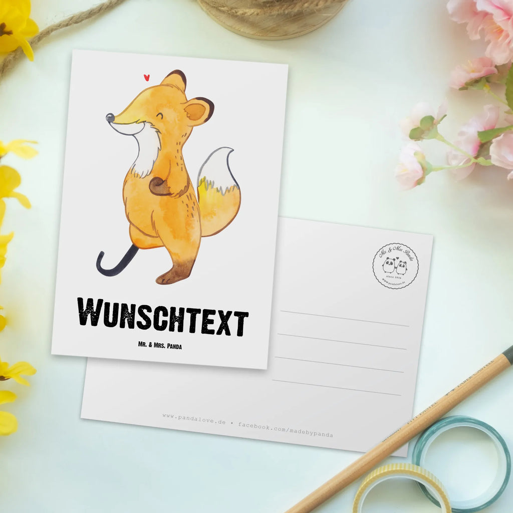 Personalisierte Postkarte Fuchs Beinprothese Karte mit Wunschtext, Ansichtskarte mit Namen, Postkarte personalisierbar, Karte mit Namen, Ansichtskarte mit Wunschtext, Grußkarte mit Namen, Geschenkkarte mit Namen, Postkarte bedrucken, Einladung mit Namen, Postkarte mit Namen, Einladung mit Wunschtext, Geschenkkarte mit Wunschtext, Grußkarte mit Wunschtext, Postkarte mit Wunschtext, Beinprothese, Amputation, Beimamputation, Fuchs