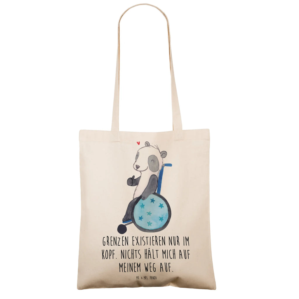 Tragetasche Panda Rollstuhl Einkaufstüte, Tasche, Stoffbeutel, Jutetasche, Tragetasche, Strandtasche, Badetasche, Beutel, Jutebeutel, Einkaufstasche, Shopper, Umhängetasche, Beuteltasche, Stofftasche, Laptoptasche, Schultertasche, Panda, Rollstuhl