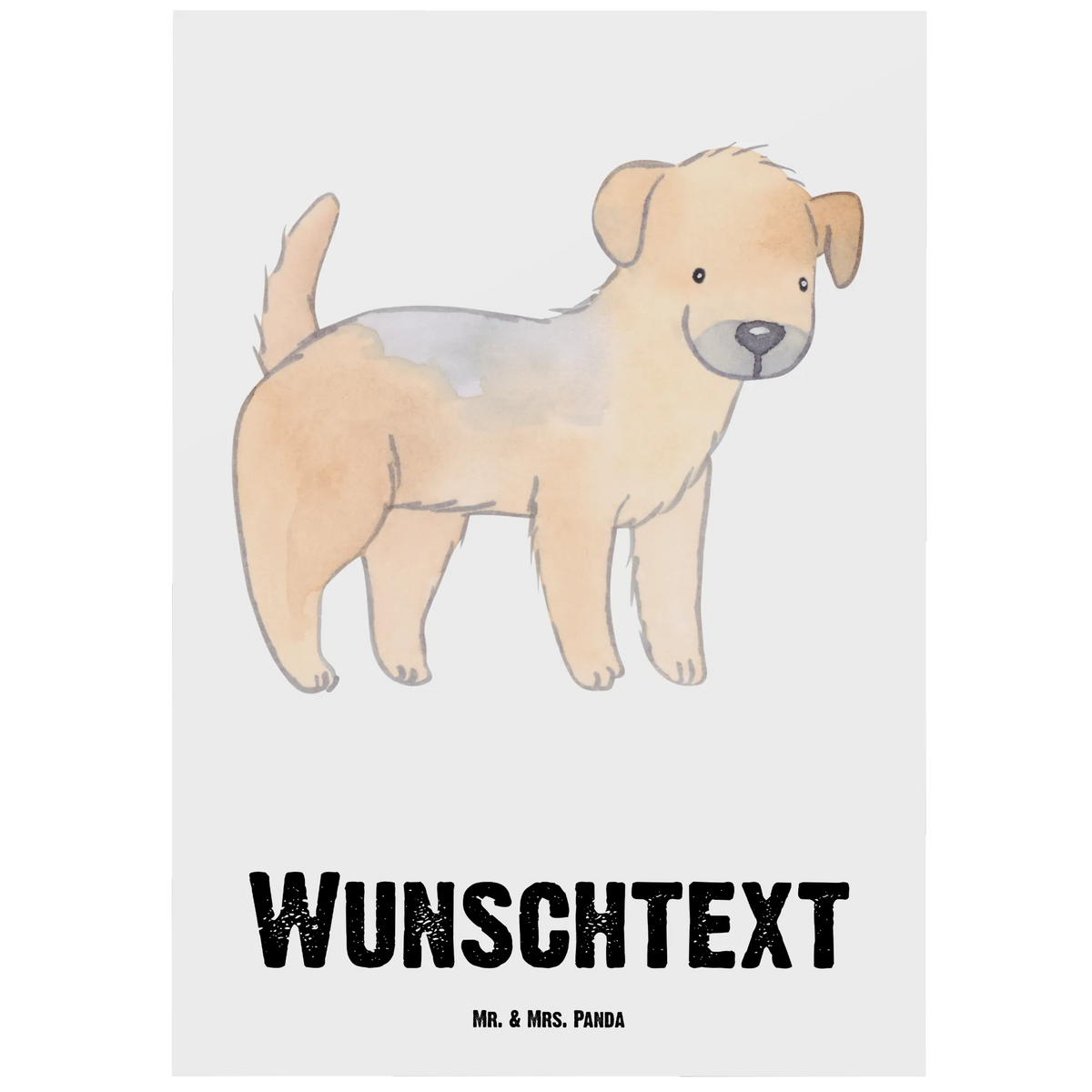 Personalised postcard Border Terrier Lifesaver Dog, dog breed, purebred dog, dog owner, gift, animal lover, giving, puppy