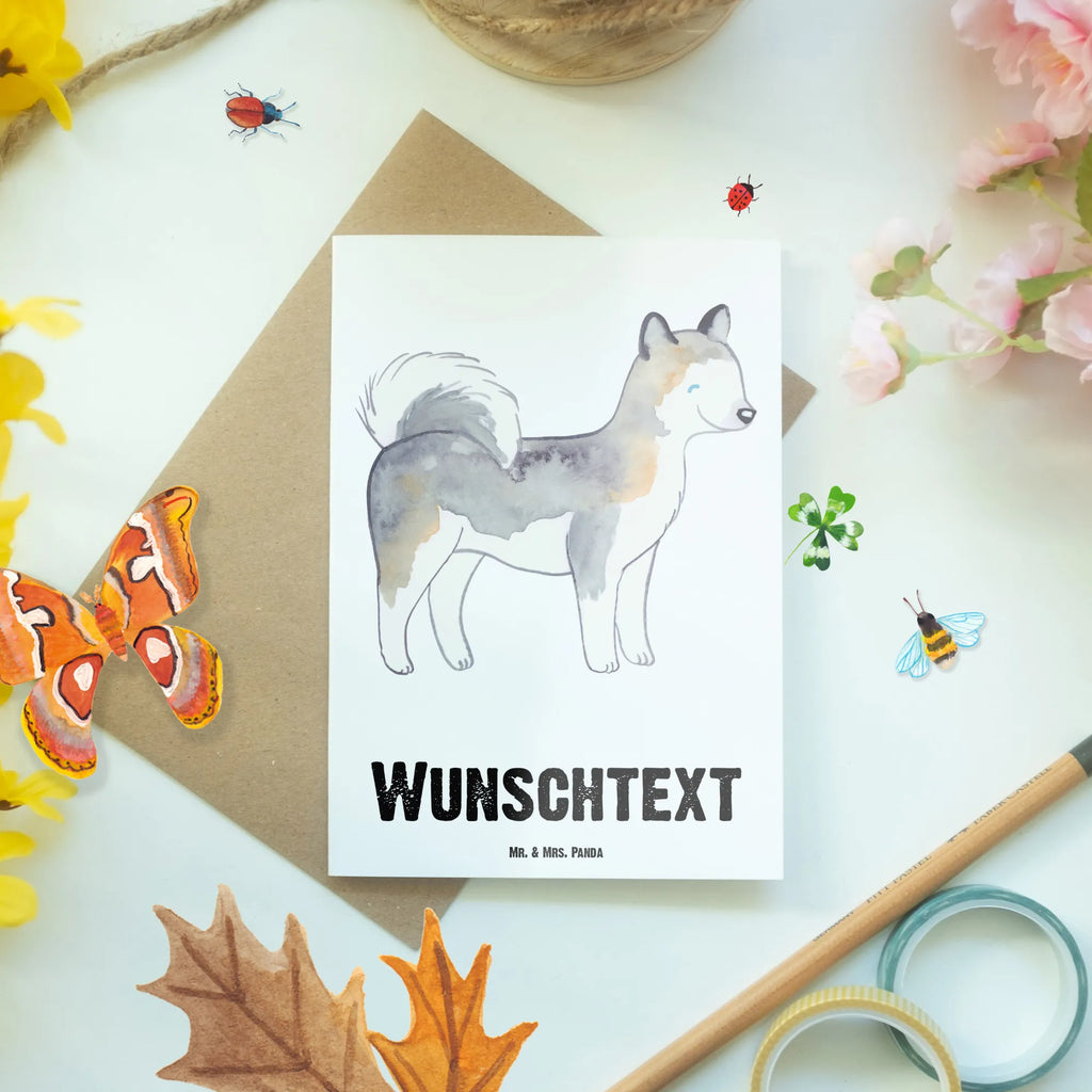 Personalised greetings card Siberian Husky Moment Dog, dog breed, purebred dog, dog owner, gift, animal lover, giving, puppy