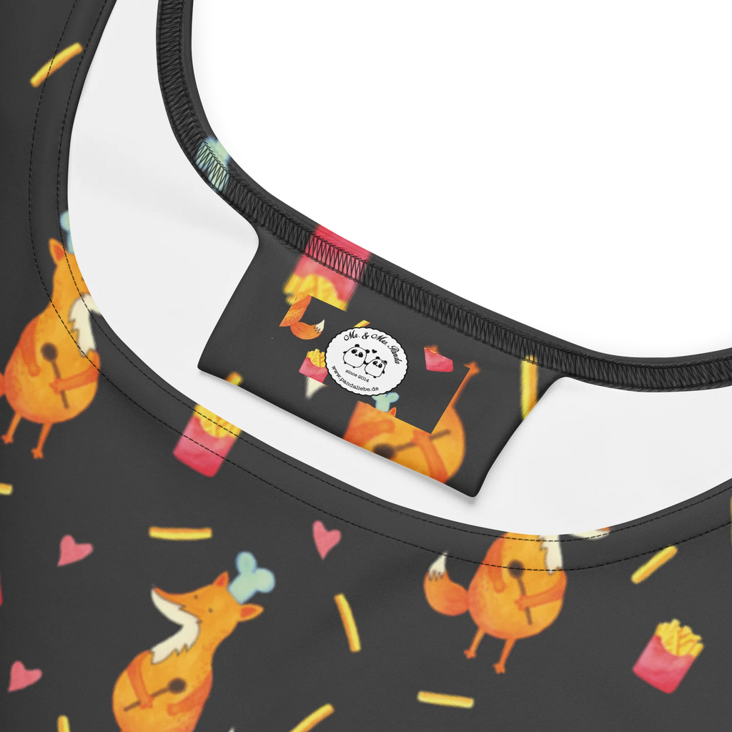 Summer dress Fox Fries Kleid, Sommerkleid, Skaterkleid, Pommes Muster, Pommes, Pomes Frites, Fuchs Muster, Fuchs