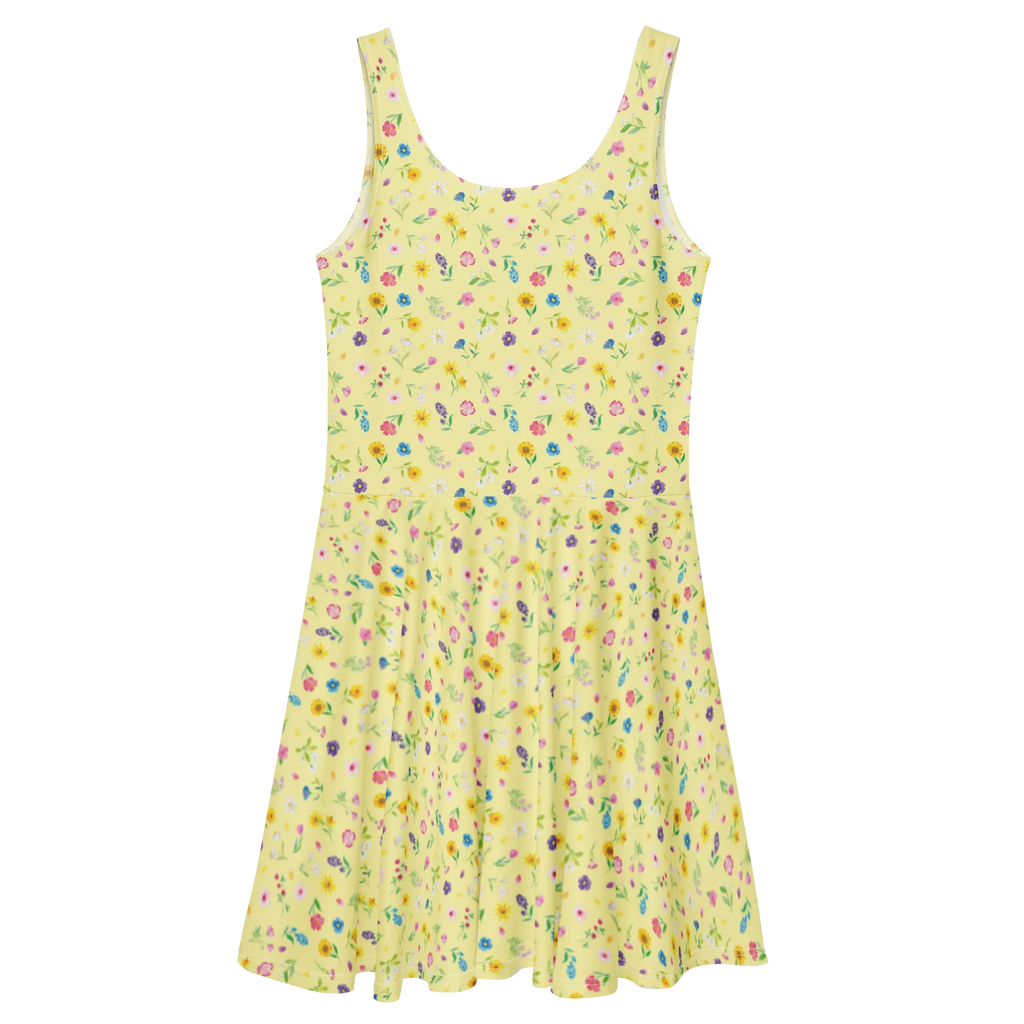 Sommerkleid Bunte Blumenwiese Muster Kleid, Sommerkleid, Skaterkleid, Blumen Muster, Blumenwiese, Flower Power, Wildblumen Muster, Blumenmädchen