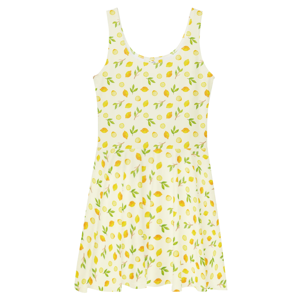Summer dress Freshness Lemons Sommerkleid, Skaterkleid, Kleid, Zitronen Muster, Zitrone, Zitrusfrüchte Muster