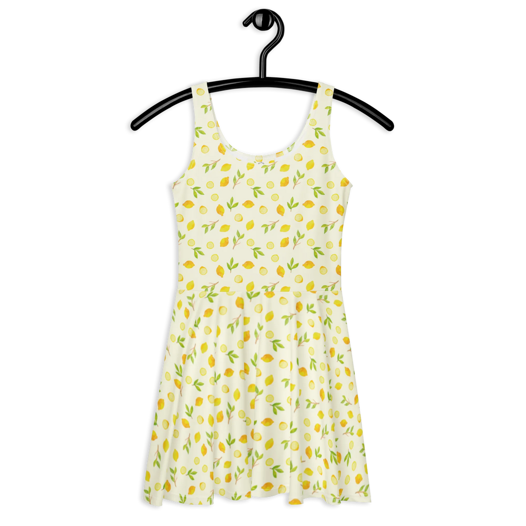 Summer dress Freshness Lemons Sommerkleid, Skaterkleid, Kleid, Zitronen Muster, Zitrone, Zitrusfrüchte Muster