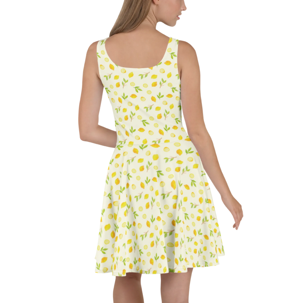 Summer dress Freshness Lemons Sommerkleid, Skaterkleid, Kleid, Zitronen Muster, Zitrone, Zitrusfrüchte Muster