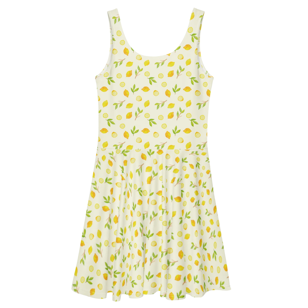 Summer dress Freshness Lemons Sommerkleid, Skaterkleid, Kleid, Zitronen Muster, Zitrone, Zitrusfrüchte Muster