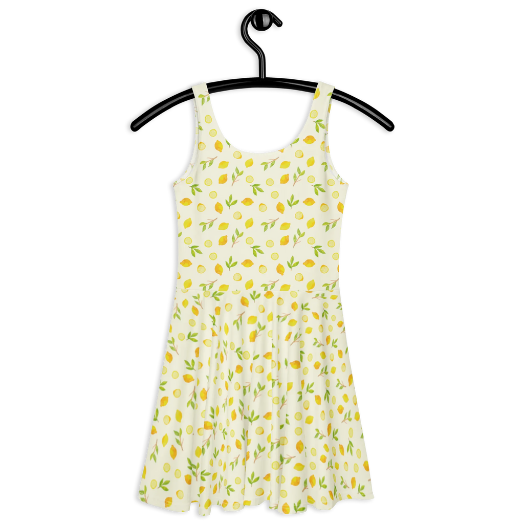 Summer dress Freshness Lemons Sommerkleid, Skaterkleid, Kleid, Zitronen Muster, Zitrone, Zitrusfrüchte Muster